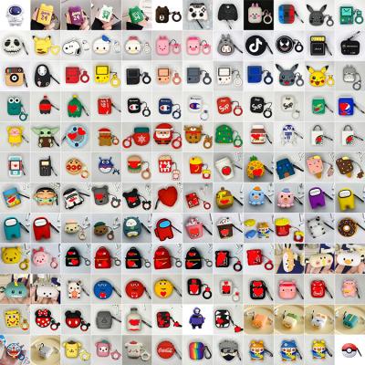 China 200+ cute 3d cartoon silicone character designs for air pods cover earphone case for Apple AirPods 1 2 pro 3 for sale