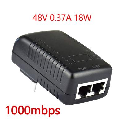 China Wall Plug POE Injector Adapter Power Supply, with 48V 1000Mbps IEEE 802.3af Compliant, for Most Cisco/Polycom/Aastra HJDB5 Phones for sale