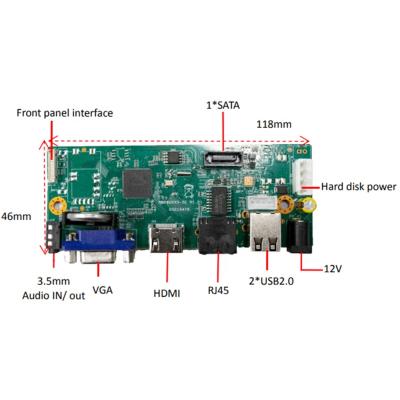 China High Quality Security H.265 4K 16Ch NVR Smart Motherboard In NVR Factory Hisilicon Chipset PCB Board NBD80X16S-KL for sale