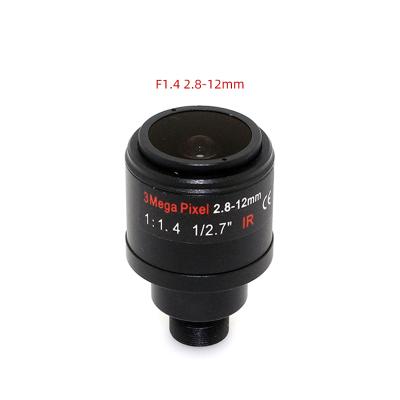 China CCTV Plastic Lenses 2.8-12mm Varifocal 1 2.7 Manual 3MP F1.4 Iris CCTV Security Camera Lenses Accessories Parts For for sale