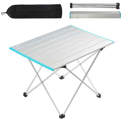 China Durable/Folding/Ultralight Portable Outdoor Portable/Ultralight Aluminum Alloy BBQ Camping Picnic Folding Table Custom Logo for sale