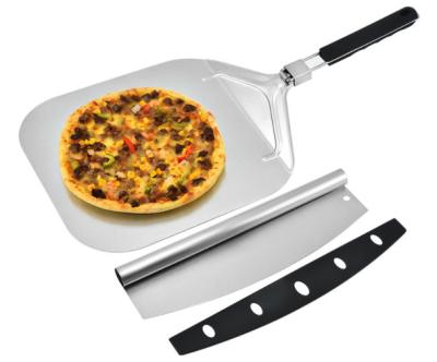 China Amazon Easy Storage Kitchen Extra Large Pizza Skin Sustainable Hot Selling Super Sharp Shovel With Folding Handle for sale