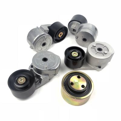 China aluminum fan belt tensioner pulley/air conditioner pulley for shacman/chinese truck yuchai engine parts good quality for sale