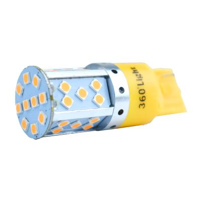 China Car Ride Light& Wholesale T20 3030 yellow color smd roller coaster led stop light Auto LED Parling Turn Signal Lights for sale