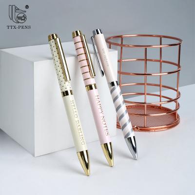 China office & Kalem Custom Metal Pattern School Pen TTX Logo Ballpoint Pen Advertising Pen Heat Transfer Printing Luxury Hot Selling Luxury Pen for sale