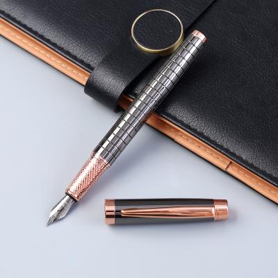 China New Personalized Student TTX Metal Engraving Custom Luxury Boligrafo Christmas Gift Promotional Pen Set Logo Rose Gold Fountain Pen for sale