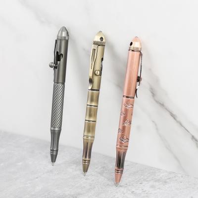 China Promotional high quality custom outdoor high quality gun metal self-defense metal logo pen multifunctional logo TTX pen bamboo gold unique lock for sale