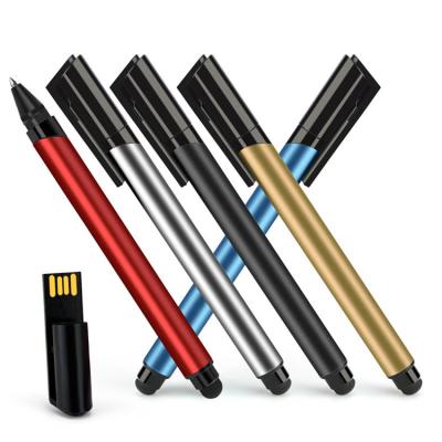 China Gift Multifunctional Flash Drive 8GB USB Pen Charger Ball Pen With Stylus Pen for sale