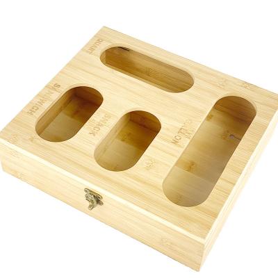 China Modern Natural Bamboo Can Be Customized Ziplock Food Bag Storage Organizer for sale