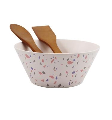 China Viable OEM Customized Nordic Decorative Ceramic Mixing Bowls Terrazzo Fruit Bowl Cake Baking Baking Bowl for sale