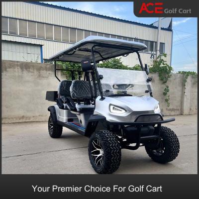 China Steel Frame Lithium Battery 4 Seater Club Golf Car Lifted 4 Passenger 48V Motor for sale