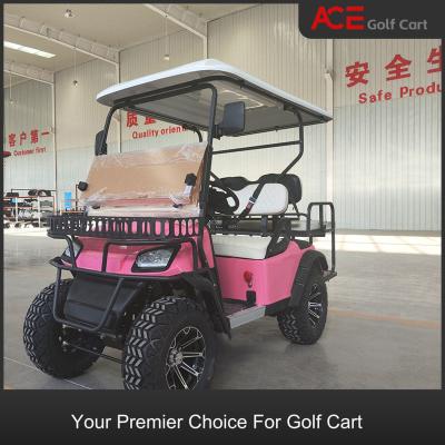 China 40 km/h Golf Buggy Met Vierwiel Scheerrem 80 km Bereik 4 Passagiers Lading Capaciteit Te koop