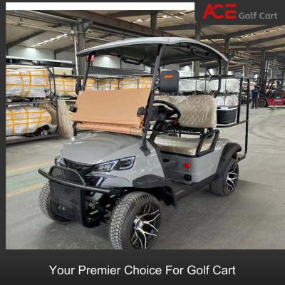 China LED Lights Golf Cart Buggy With 80km Travel Range Four Seat Two Points Seat Belt for sale