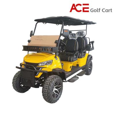 China Smart Charger Carbon Steel 6 Seater Golf Cart With 48V 150AH Battery for sale