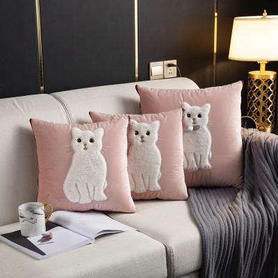 China Wholesale New Style Stylish Airplane Travel Breathable Set Shaggy Fluffy Function Cushion Throw Pillow Cover for sale