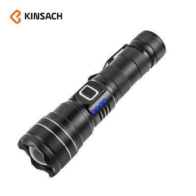 China Ip65 Convenient 30w Battery Waterproof Large Telephoto Rechargeable Torch Powerful Led Tactical Led Flashlight for sale