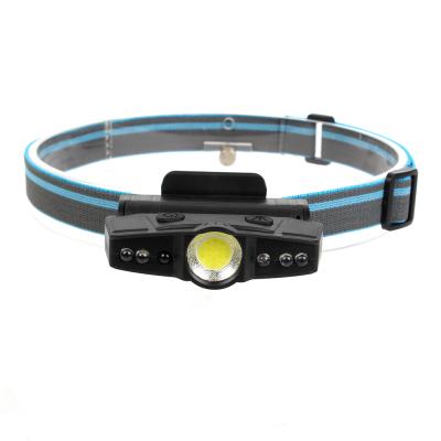 China Convenient 1000lm Hunting Head Light Rechargeable USB Sensor Light IP65 Waterproof With 5 Side Light Led Head Lamp for sale