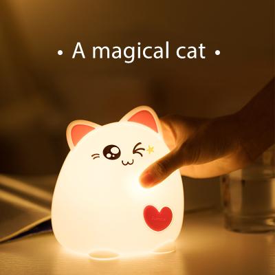 China Modern Warm Animal Silicone Soft Night Light USB Vendor Cartoon Baby Nursery Lamp Breathable LED Night Light For Children for sale