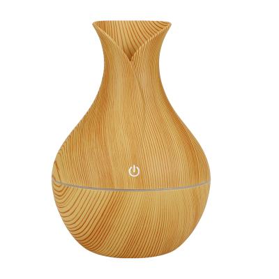 China Wholesale 130ML Portable Car Room Humidifier Electric LED Light Wooden Room Air Mist Diffuser for sale