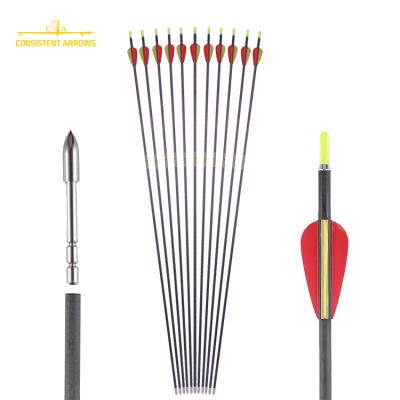 China ID.165( 4.2mm) Carbon Fiber Child's Arrow For Practice  , Youth Beginner Practice Carbon Target  Arrows for sale