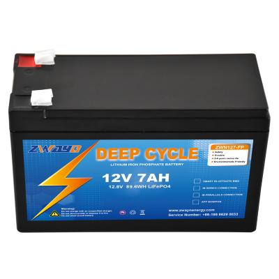 China Portable OEM Pin Rechargeable 12V 26650 Lithium Battery Lithium 7AH Phosphate Battery Grade A For Fish Finder for sale