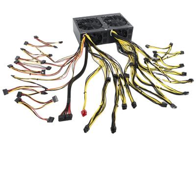 China Hot Selling Desktop PSU Power Supply Support 6 Gpu 8 Gpu 12gpu 2400w 2000w 1800W atx 4000w 80plus gold for sale