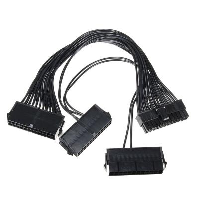 China Hot Selling 0.3m Dual Graphics Card Black Color 24pin Add3psu Starter Power Supply Cable For Computer Power Supply for sale