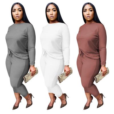 China Viable factory direct price three-color sexy slim women plus size two-piece suit for sale