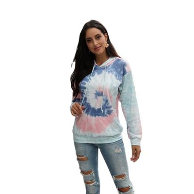 China Anti-pilling 2020 Fashion Print Multi Color Hoodie Pullover Hoodie Printing Link Dye Women Hoodie for sale