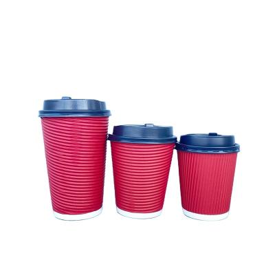 China New Design Recyclable Biodegradable Coffee Cups Silk Screen Printed Reusable Paper Coffee Cups for sale