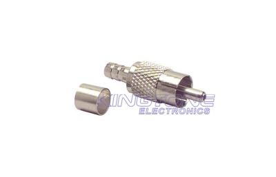 China Female RCA Coaxial Cable Connectors with Panel Mount Jack Crimp Plugs for 75 Coax zu verkaufen