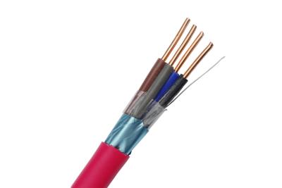 China Shielded 0.22mm2 FRLS Cable with Bare Copper Conductor for Fire Alarm System for sale