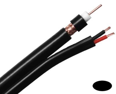 China RG6 Siamese Cable 18AWG Copper 95% Copper Braid for Closed Circuit Television for sale