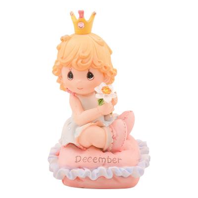 China Europe December Narcissus Wholesale Custom Flower And Princess Creative Resin Crafts Home Decoration Ornaments for sale