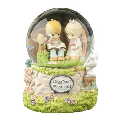 China Europe factory professional souvenirs wholesale custom resin snow globe precious moments music box for gift for sale