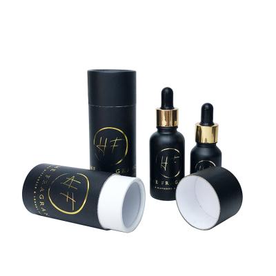 China 5ML 10ML 15ML 20ML 30ML 50ML 100ML Cosmetic Empty Black Glass Dropper Bottles Essential Oil Bottles With Tube Box Paper Packaging for sale