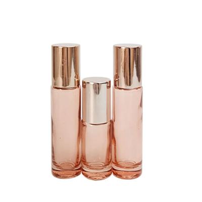 China 10ml Customized Rose Gold 5ml Perfume Rollerball Essential Oil Cosmetic Roller Bottle for sale