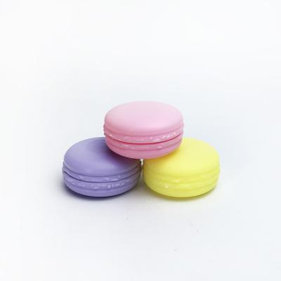 China 10g pp cosmetic high quality plastic empty macaroons shaped cosmetic jar for lip balm and eye shadow for sale