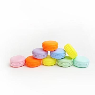 China Wholesale 10g pp macaroons cosmetic plastic empty round shaped cosmetic jar for making lip balm and eye shadow for sale