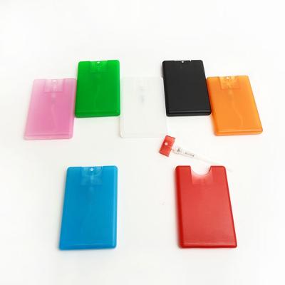 China Wholesale 20ml Cosmetic Credit Card Red White Black Blue Green Green Perfume Spray Bottle for sale