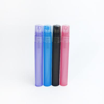 China Mini Cosmetic PP Mist Spray Bottle 10ml pp Perfume Pen Shape Bottle Plastic Hand Spray Liquid Plastic Bottle for sale