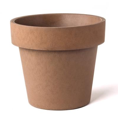 China Unbreakable WPC Lightweight Degradable Wooden Plastic Compound Flower Pot for sale