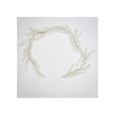 China Cheap Cream Plastic Iron Yarn Factory Price Ornament Plastic Sequin Branches for sale