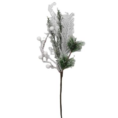 China Ornament Competitive Price Silver And Green Wholesale Plastic Christmas Tree Branches for sale