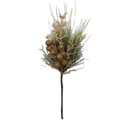 China Home Decoration Ornament Hot New Products Gold And Green Wall Decoration Plastic Branches for sale