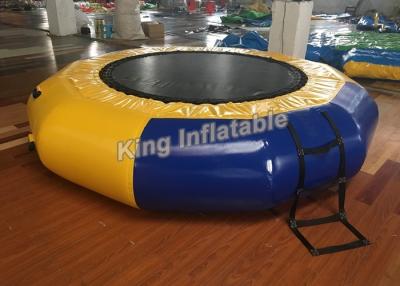 China Yellow / Blue Inflatable Water Toy PVC Inflatable Trampoline For Water Park for sale