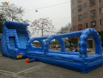 China Commercial inflatable water slip slide with pool inflatable bouncer water slide with pool for sale