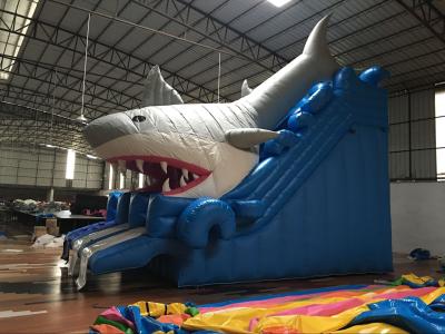 China Outdoor Water Slides Backyard Shark Inflatable Water Slide for Kids and Adults for sale