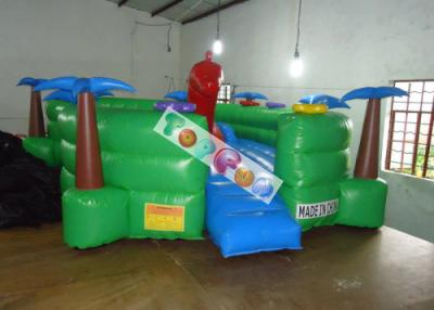 China patio inflable de la tortuga del parque de atracciones de la lona del PVC de 0.45m m con la diapositiva y los túneles en venta