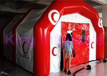 China Red / White Custom PVC Inflatable Tent CE Blowers For Outdoor / Indoor Events for sale